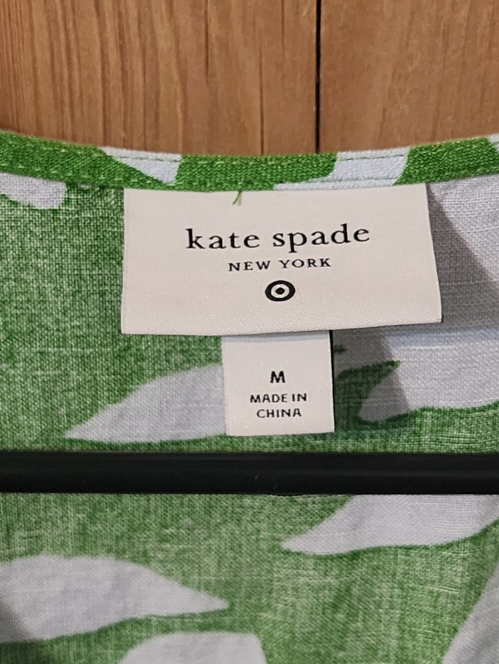 Kate Spade x Target Classic Rose Linen Long Sleeve Maxi Dress, Green, Medium - Picture 8 of 10